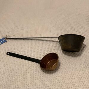 Vintage Metal Tin & Copper Laddles